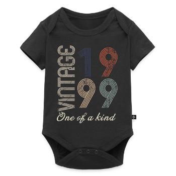 25e anniversaire 1999 - idée cadeau rétro Vintage - Body à manches courtes Premium Bébé - noir - Devant