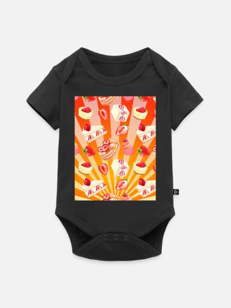Dessert Sonnenaufgang - Baby Premium Kurzarmbody - Schwarz