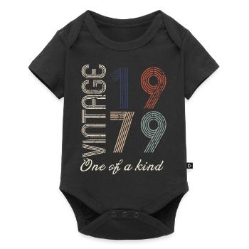 45th Anniversary 1979 - Vintage Retro Gift Idea - Baby Premium short-sleeve bodysuit - black - Front