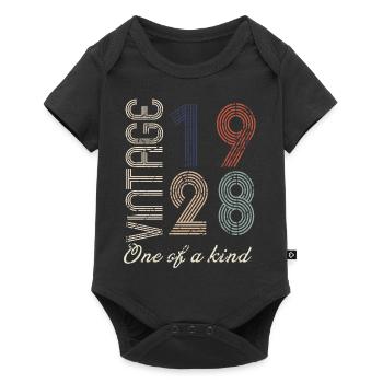 96e anniversaire 1928 - idée cadeau rétro Vintage - Body à manches courtes Premium Bébé - noir - Devant