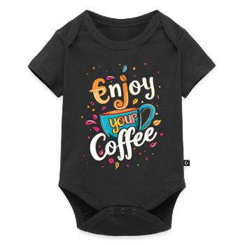 Café, Amateur De Café, Tasse À Caféine, Boisson - Body à manches courtes Premium Bébé - noir - Devant