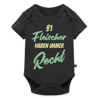§1 Fleischer haben immer Recht - Baby Premium Kurzarmbody - Schwarz - Vorne