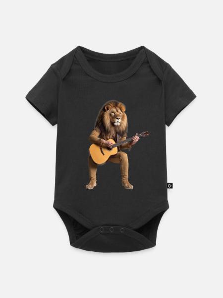 des Dschungels Gitarre - Baby Premium Kurzarmbody - Schwarz
