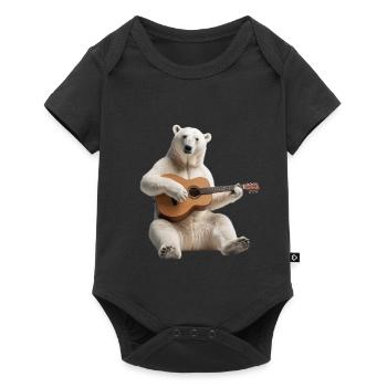 Polar Bear Gitarre - Baby Premium Kurzarmbody - Schwarz - Vorne