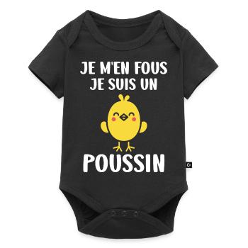 funny I don't care I'm a chick Homour - Baby Premium short-sleeve bodysuit - black - Front