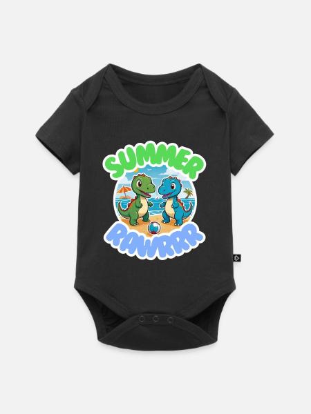 SUMMER RAWRRR - Baby Premium short-sleeve bodysuit - black
