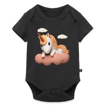Unicorn Cloud - Baby Premium Kurzarmbody - Schwarz - Vorne