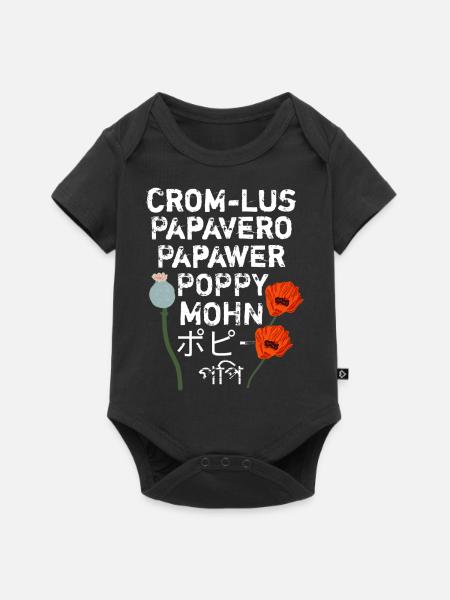 The word in all languages vintage - Baby Premium short-sleeve bodysuit - black