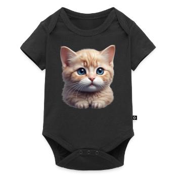 Süßes, kleines Kätzchen - Baby Premium Kurzarmbody - Schwarz - Vorne