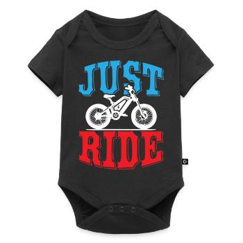 Just Ride E Bike - Baby Premium short-sleeve bodysuit - black - Front