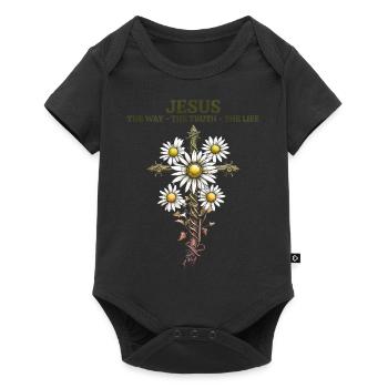 Jésus bible religion chrétienne croix chrétienne christ - Body à manches courtes Premium Bébé - noir - Devant