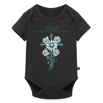 Jésus bible religion chrétienne croix chrétienne christ - Body à manches courtes Premium Bébé - noir - Devant