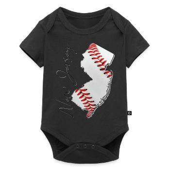 New Jersey (United States) | real baseball | Map Sct - Baby Premium short-sleeve bodysuit - black - Front