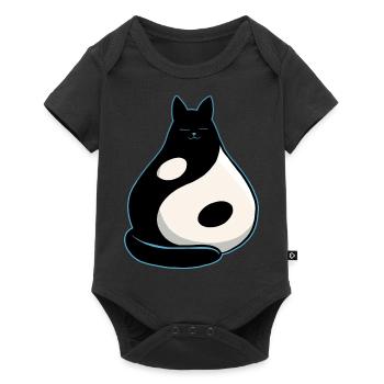 Chat YinYang - Body à manches courtes Premium Bébé - noir - Devant