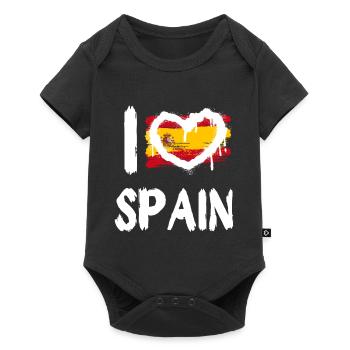 J’aime l’Espagne / J’aime l’Espagne Pays - Body à manches courtes Premium Bébé - noir - Devant