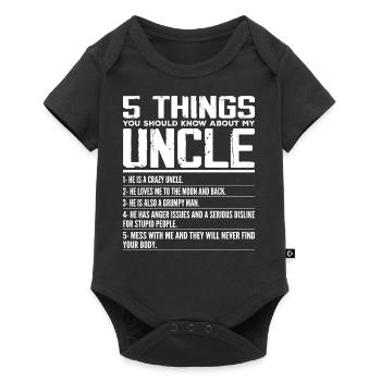 5 Things You Should Know About My Uncle Fun Uncle - Baby Premium short-sleeve bodysuit - black - Front