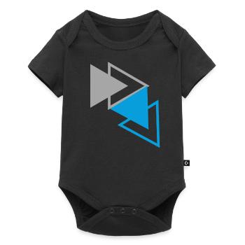 « Triangles Bleu Gris Design » - Body à manches courtes Premium Bébé - noir - Devant