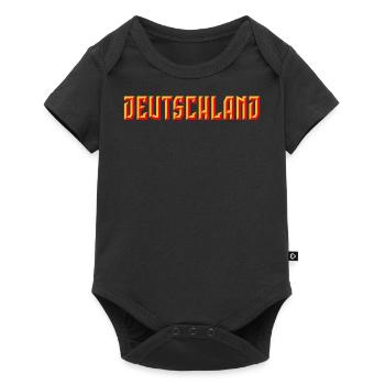 Deutschland Lettering (Relief / 3D / 2C) - Baby Premium short-sleeve bodysuit - black - Front