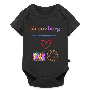 Kreuzberg 36, Kiez - Boof - Hood, Berlin Kreuzberg - Baby Premium Kurzarmbody - Schwarz - Vorne
