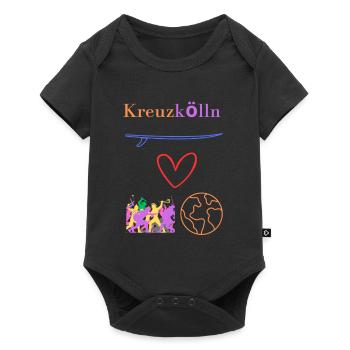 Kreuzkölln Lifestyle Leben im Kiez, Hipster, Hood - Baby Premium Kurzarmbody - Schwarz - Vorne
