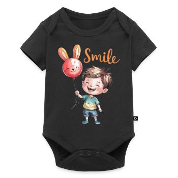 T-shirt "Sourire Enfantin - Sourire et Joie" - Body à manches courtes Premium Bébé - noir - Devant