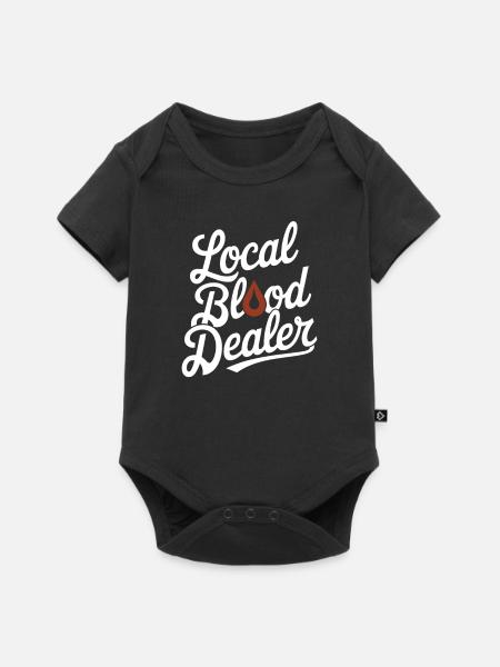 Blut- Und Plasmaspende - Baby Premium Kurzarmbody - Schwarz
