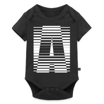 LETTER A - Baby Premium short-sleeve bodysuit - black - Front