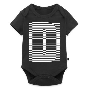 LETTER D - Baby Premium short-sleeve bodysuit - black - Front