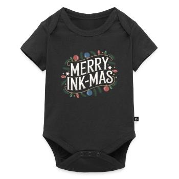 Joyeux Noël Ink-Mas Tatouage de Noël drôle - Body à manches courtes Premium Bébé - noir - Devant