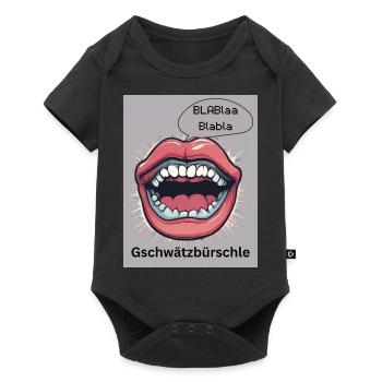 Gschwätzbürschle - Baby Premium Kurzarmbody - Schwarz - Vorne