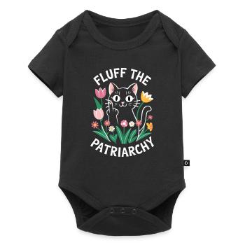Fluff The Patriarchy Feminist Anti Patriarchy - Baby Premium Kurzarmbody - Schwarz - Vorne