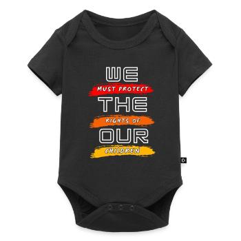 Nous devons protéger les droits de nos enfants - Body à manches courtes Premium Bébé - noir - Devant