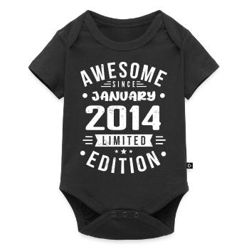 Janvier 2014 - Anniversaire Janvier 2014 I Janvier 2014 - Body à manches courtes Premium Bébé - noir - Devant