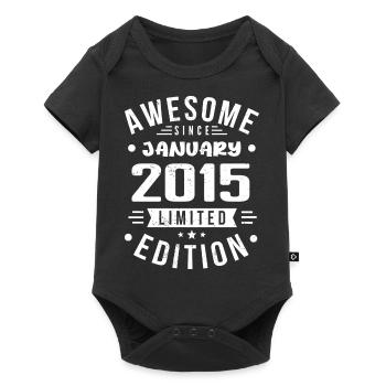 Janvier 2015 - Anniversaire Janvier 2015 I Janvier 2015 - Body à manches courtes Premium Bébé - noir - Devant