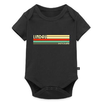 Retro Vintage Lindau - Baby Premium Kurzarmbody - Schwarz - Vorne