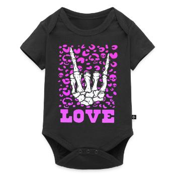 xoxo love you amore Blumen Frauen Valentinstag 14 - Baby Premium Kurzarmbody - Schwarz - Vorne