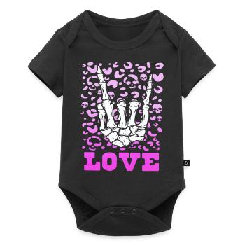 xoxo love you amore Blumen Frauen Valentinstag 14 - Baby Premium Kurzarmbody - Schwarz - Vorne