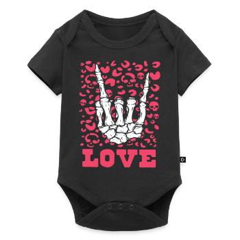 xoxo love you amore Blumen Frauen Valentinstag 14 - Baby Premium Kurzarmbody - Schwarz - Vorne