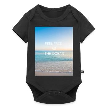 Feel free as the Ocean - Baby Premium Kurzarmbody - Schwarz - Vorne