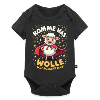 Komme Was Wolle Ich Schaff Das Karneval Kostüm - Baby Premium Kurzarmbody - Schwarz - Vorne