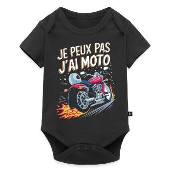 J'peux pas j'ai moto - Body à manches courtes Premium Bébé - noir - Devant