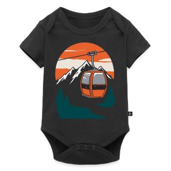 Chairlift - Baby Premium short-sleeve bodysuit - black - Front