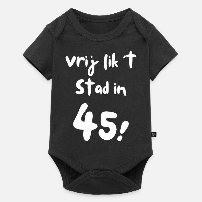 Joli lick 't Stad dans '45 !' Dialecte anversois - Body à manches courtes Premium Bébé - noir