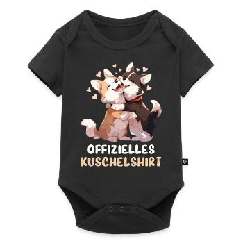Chemise Câline Officielle Chiens Animal Amour Coeur Doux - Body à manches courtes Premium Bébé - noir - Devant