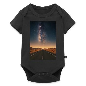Road to the Stars Desert Night Sky Adventur - Baby Premium Kurzarmbody - Schwarz - Vorne