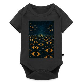Croisière de minuit surréaliste sur l’océan des yeux - Body à manches courtes Premium Bébé - noir - Devant