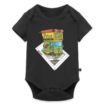 Graphic design, celebrating printing - Baby Premium short-sleeve bodysuit - black - Front