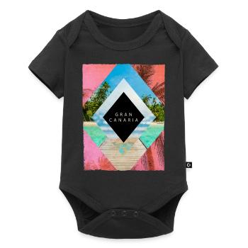 Gran Canaria Palm Trees Summer Sun Beach Sea - Baby Premium short-sleeve bodysuit - black - Front