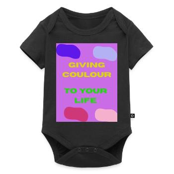 giving colour to your life - Body à manches courtes Premium Bébé - noir - Devant