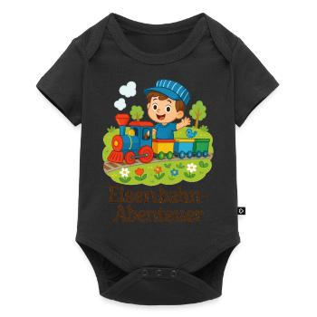 Railway Adventure Children's Motif - Baby Premium short-sleeve bodysuit - black - Front